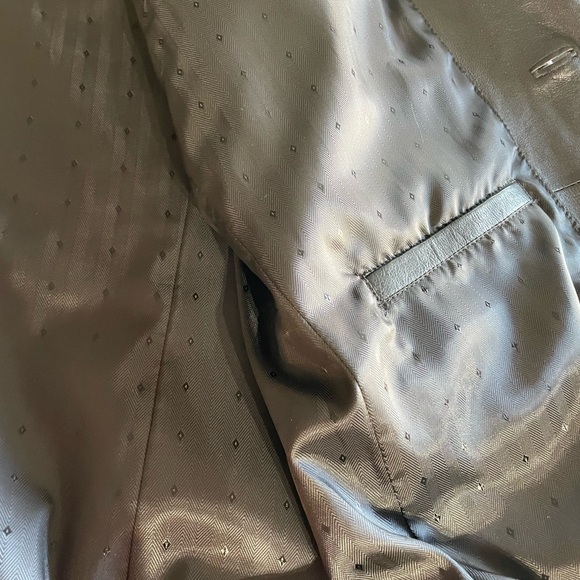 Black Genuine Lamb Leather Jacket Roundtree & Yorke Size XL -coat men lined - Picture 13 of 16